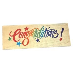All Night Media Posh Impressions Congratulations 550-H24 Rubber Stamp